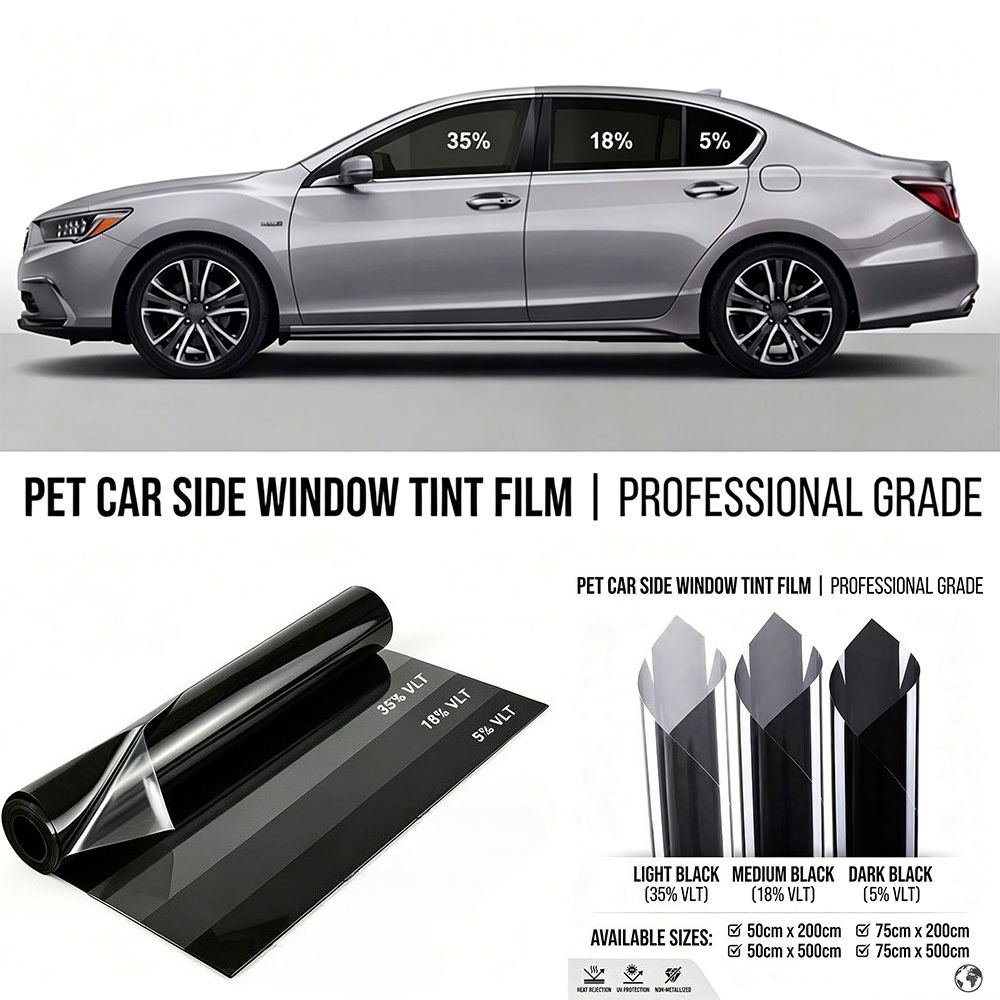 Glass Protector Auto - Pellicola Oscurante per Finestrini Auto 2m/5m,