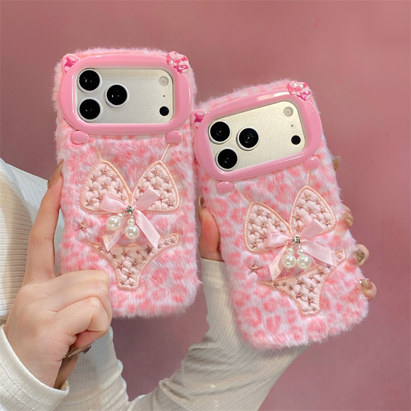 Apple Iphone 16 - Custodia Protettiva Antiurto in Peluche con