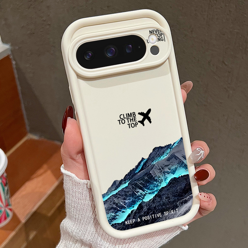 Google Pixel 8A - Custodia per telefono modello aeroplano Snow