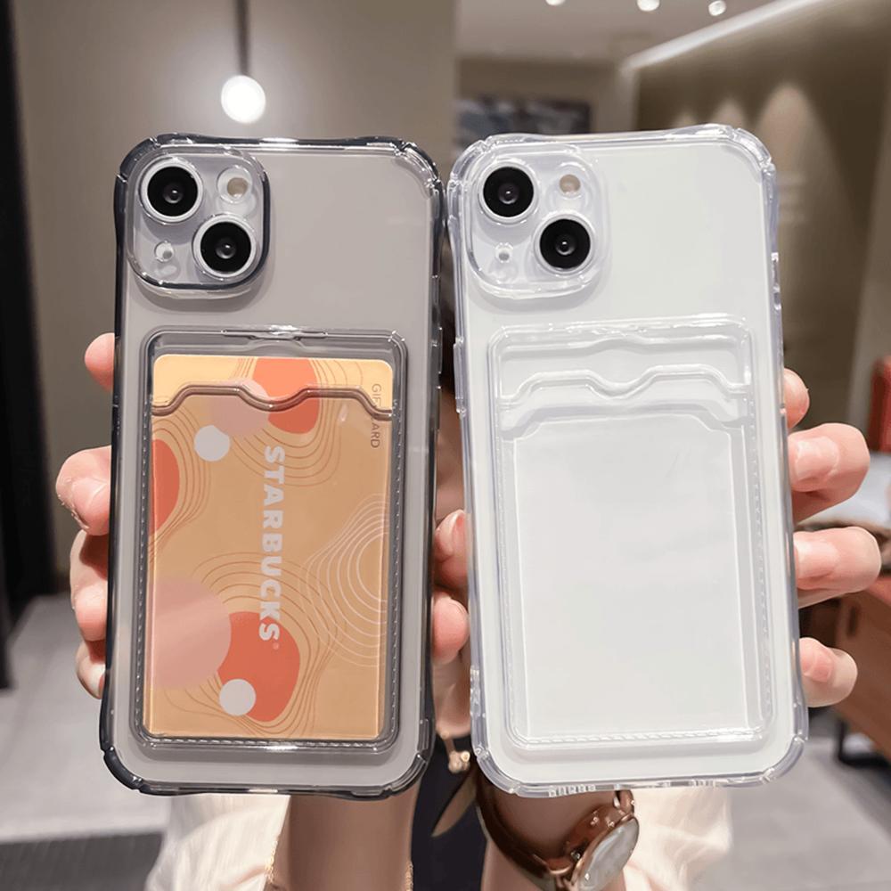 Apple Iphone 16 - Custodia Trasparente Porta Carte per iPhone