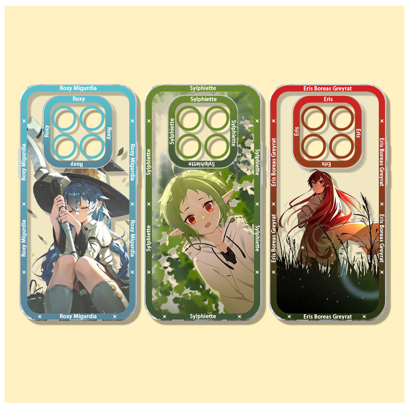 Xiaomi Redmi Note 14 - Custodia trasparente M-Mushoku T-Tensei Sylphiette per